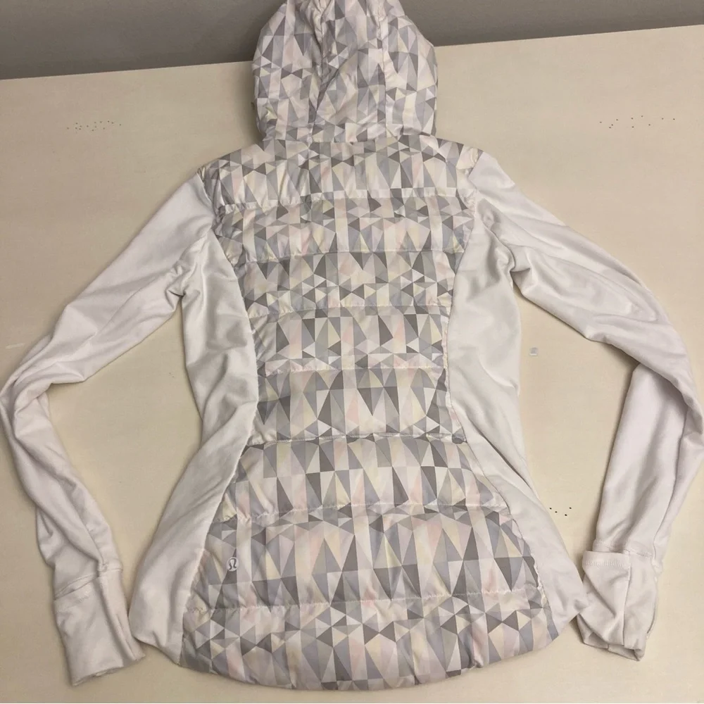 lululemon athletica White and Gray Puffer Jacket